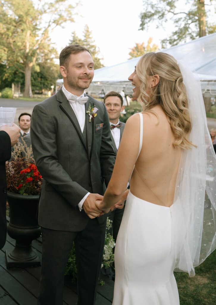 groom emotional at his ceremony 