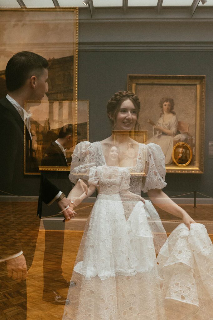 happy couple before heading to their ceremony