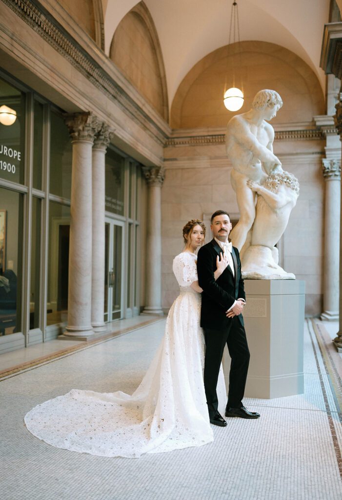 happy couple at their bridal session