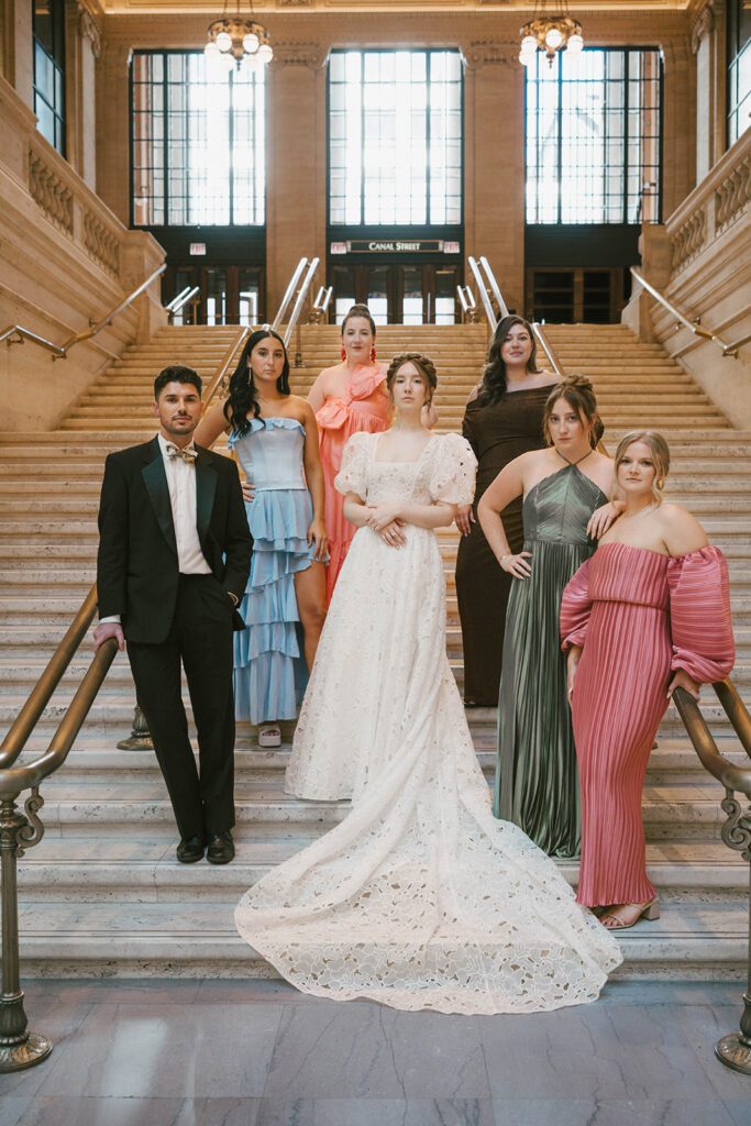 Stunning picture of the bride and her bridesmaids