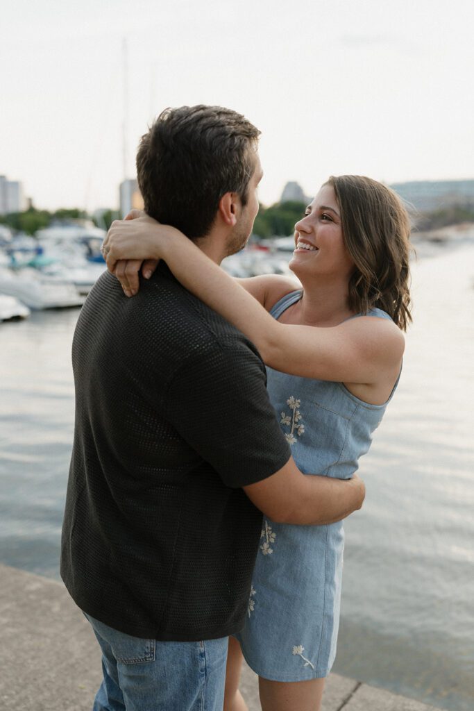 Happy couple of the dream engagement session