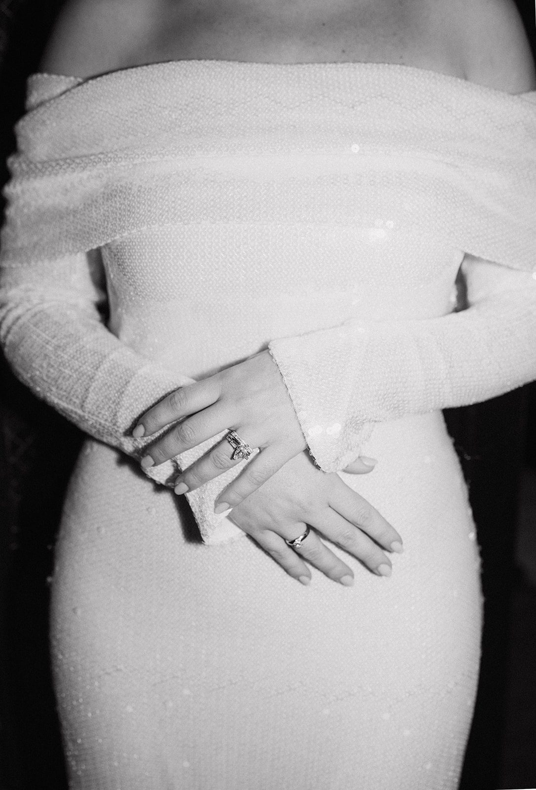 A bride's outfit for a disco wedding