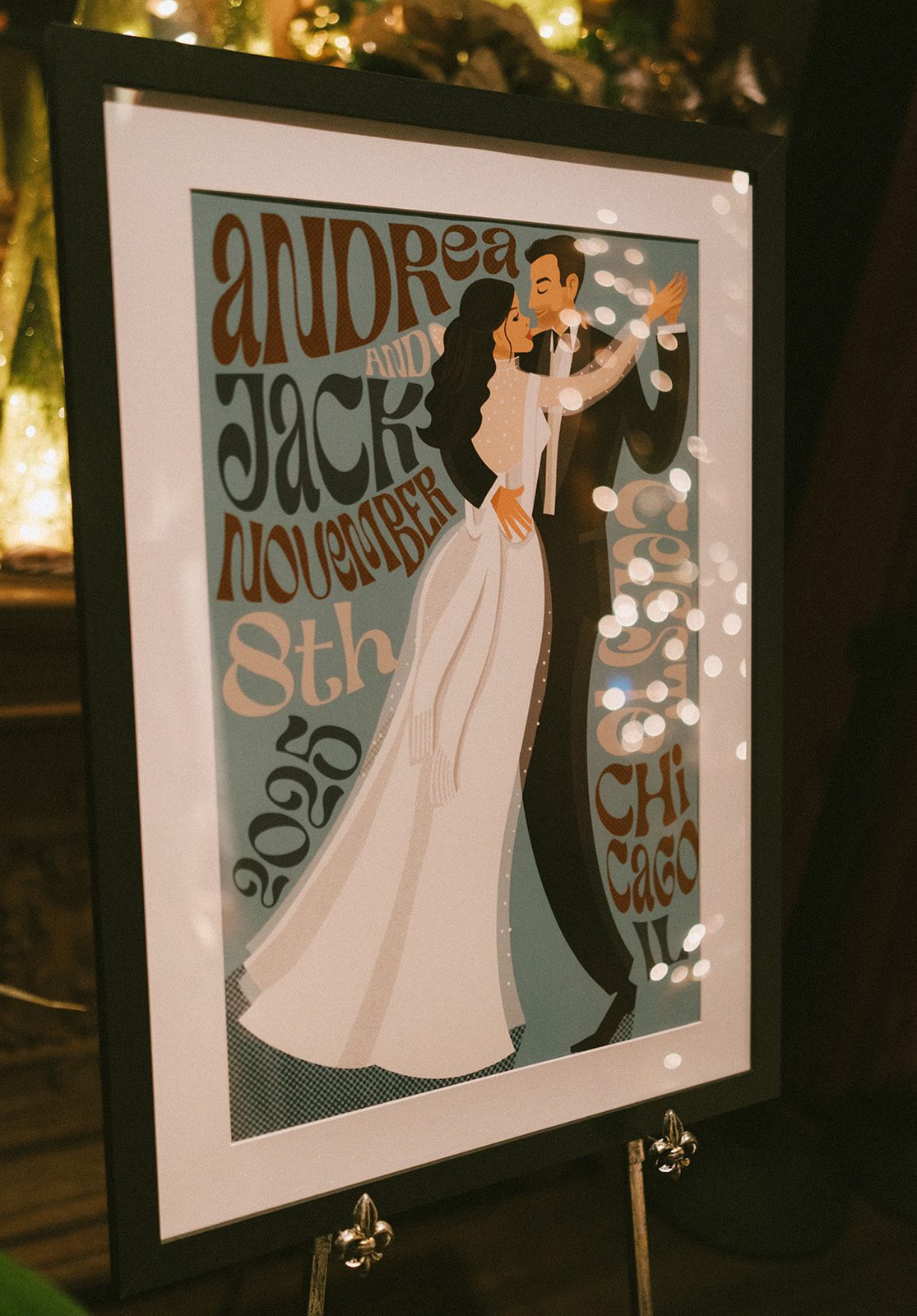 A wedding welcome sign