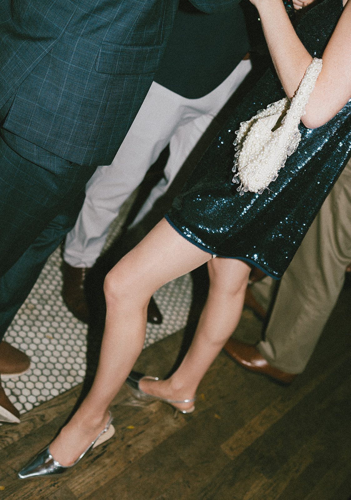 Wedding guests at a disco wedding