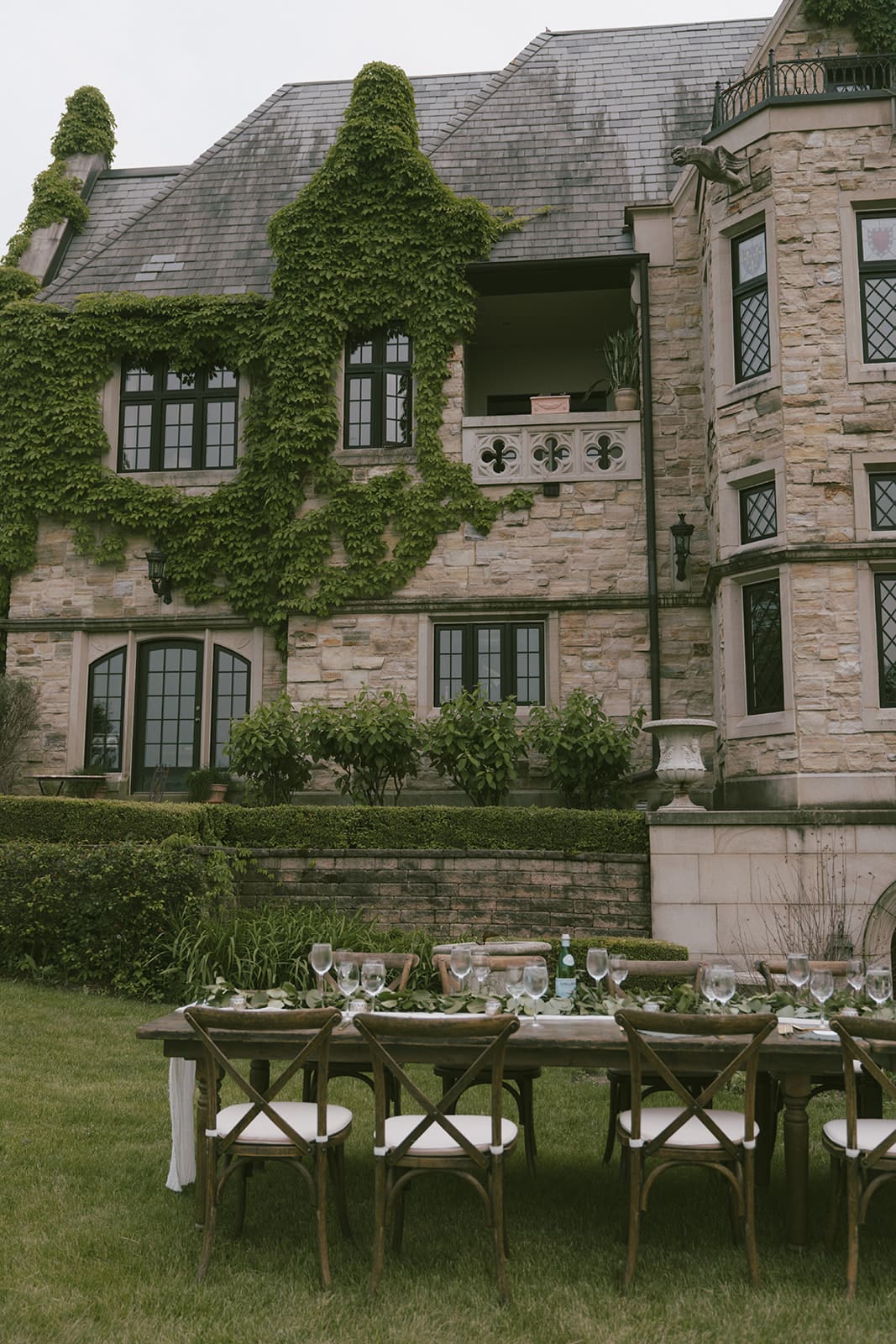 A wedding reception at a castle wedding venue in Chicago