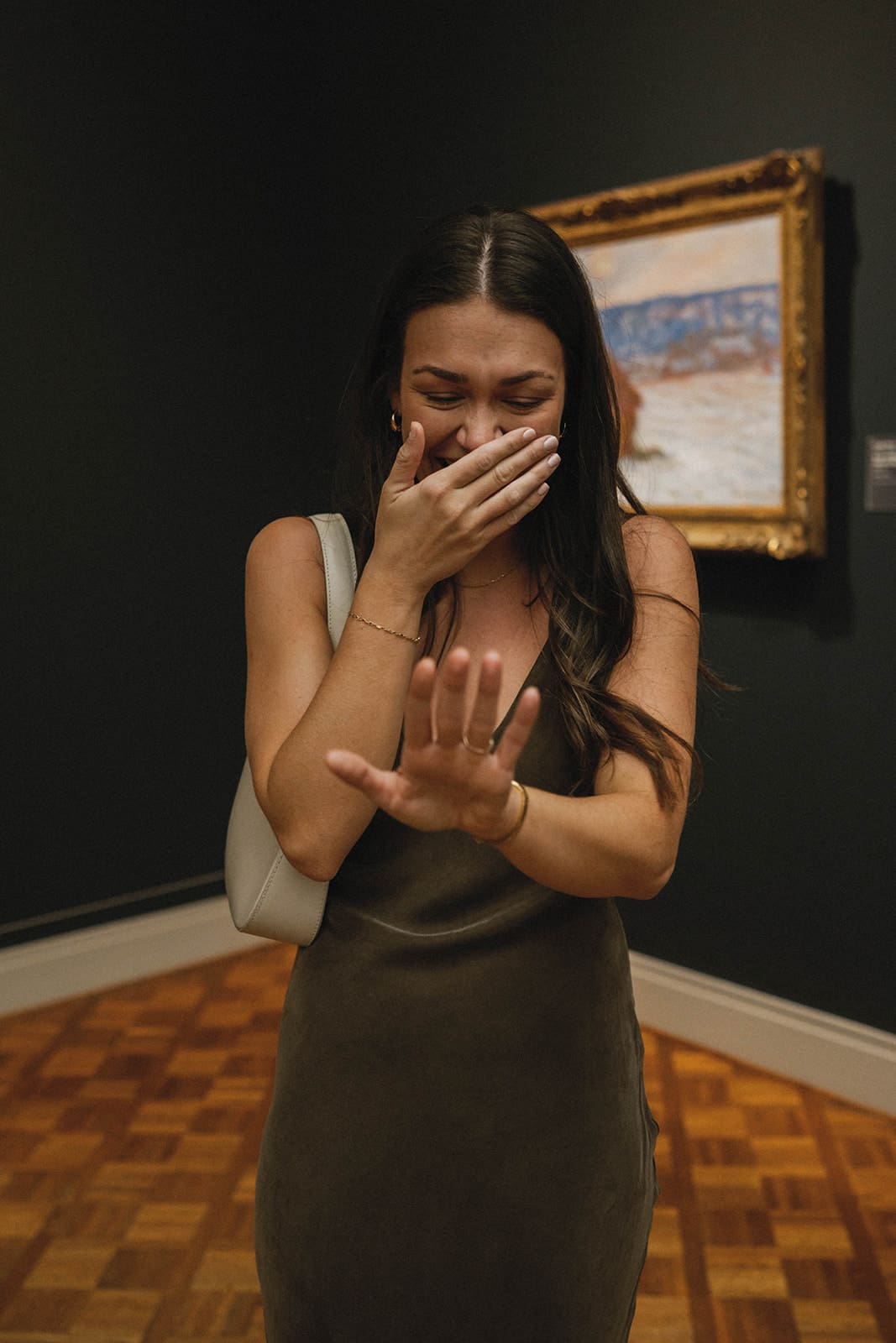 A woman's reaction to her surprise proposal, for proposal ideas