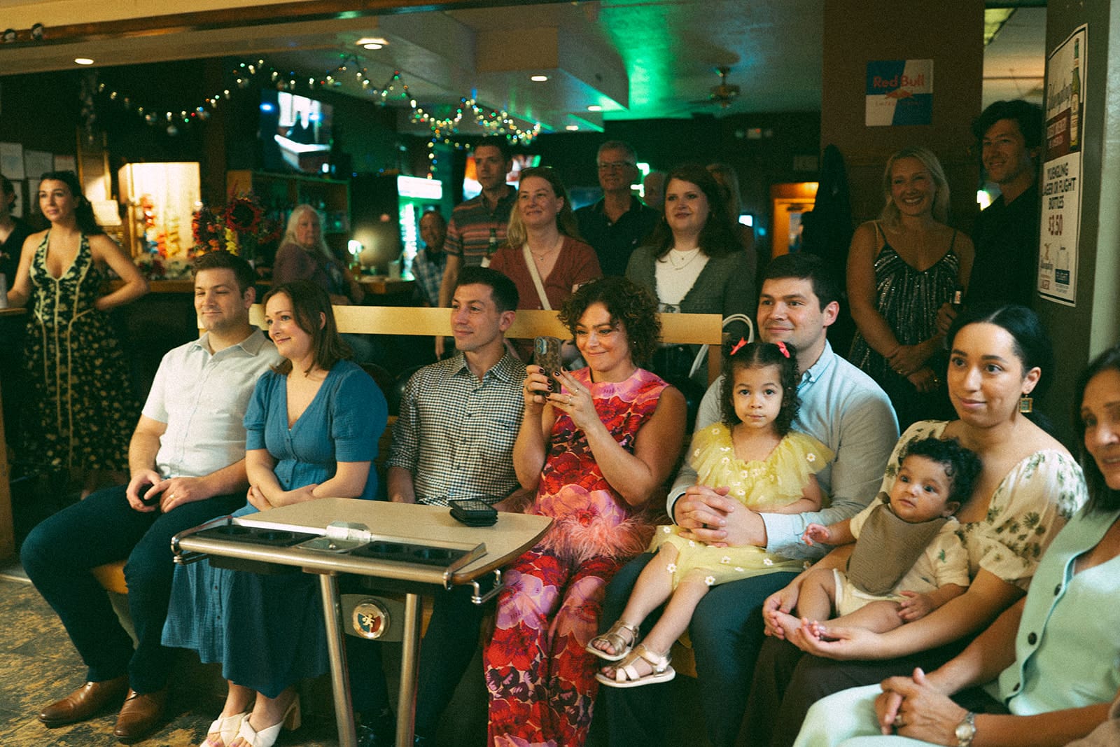 Wedding guests watching a wedding ceremony