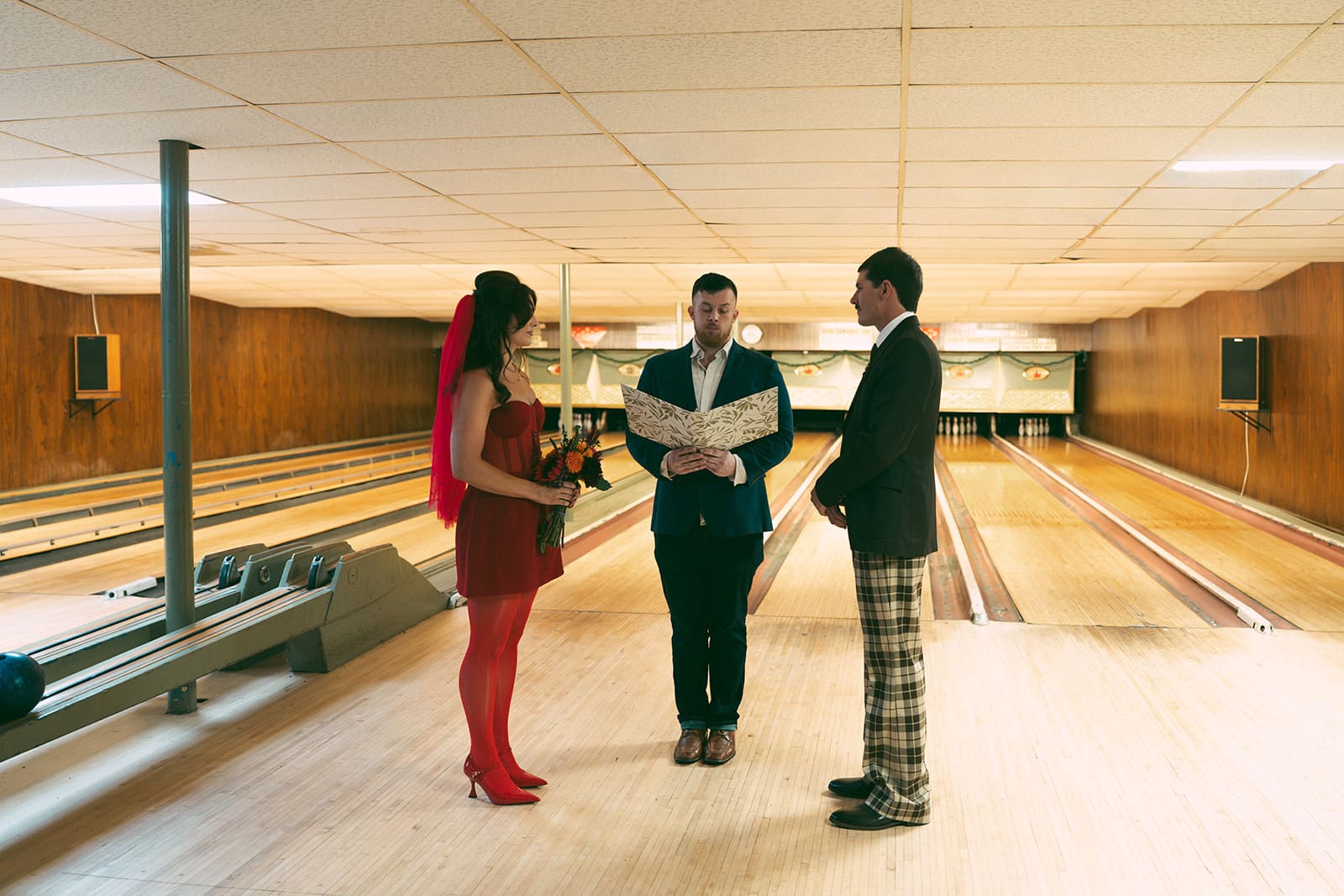 A bowling alley wedding for funky wedding ideas